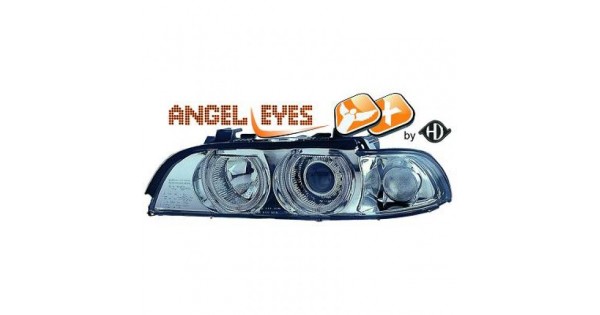 Paire De Phares ANGEL EYES XENON Chrome Pour Bmw E39 1995 2000 399 90