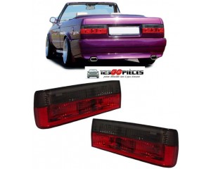 Paire de feux arrieres design rouge-noir BMW serie 3 E30 1982-1987