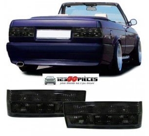 Paire de feux arrieres design noir cristal BMW serie 3 E30 1987-1990 - GO1211196