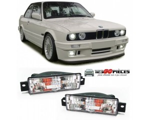 Paire de feux clignotants cristals blancs BMW serie 3 E30 1987-1994