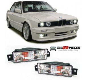 Paire de feux clignotants cristals blancs BMW serie 3 E30 1987-1994 - GO1211275