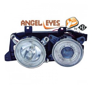 Paire de phares ANGEL EYES chrome pour Bmw E30 1988-1991 - GO1211380