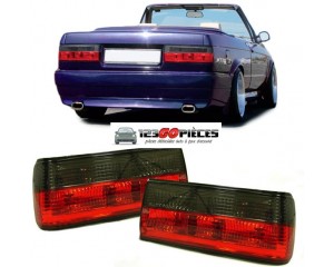 Paire de feux arrieres design rouge-noir BMW serie 3 E30 1987-1990 