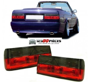 Paire de feux arrieres design rouge-noir BMW serie 3 E30 1987-1990  - GO1211197