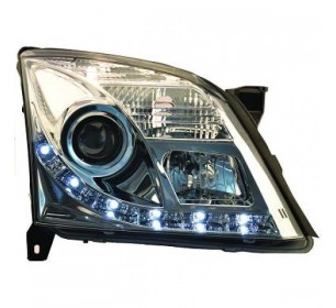 Paire de phares à LED, cristal/chrome pour Opel VECTRA 2002-2005 - GO1825485