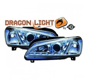 Paire de phares à LED diurnes, chrome pour Peugeot 106 1996-2004 - GO4210385