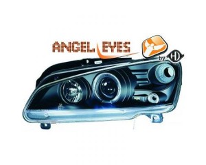 Paire de phares design, noir pour Peugeot 106 1996-2004