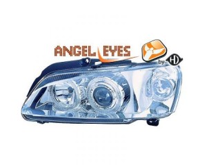 Paire de phares design, chrome pour Peugeot 106 1996-2004