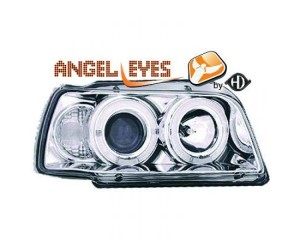 Paire de phares Angel eyes, chrome pour Renault CLIO 1991-1996