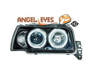Paire de phares Angel eyes, noir pour Renault CLIO 1991-1996