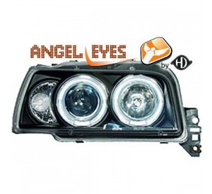 Paire de phares Angel eyes, noir pour Renault CLIO 1991-1996 - GO4412380