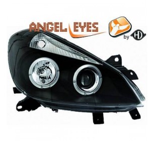 Paire de phares Angel Eyes, noir pour Renault CLIO 09/2005-04/2009 - GO4414995