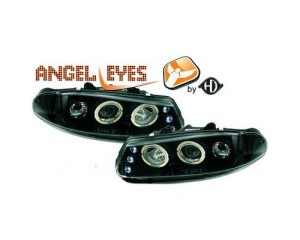 Paire de phares design, noir pour Rover 200 1995-2000