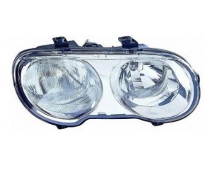 Phare avant droit H7+H1 (fond chrome) Rover 25 1999-2004