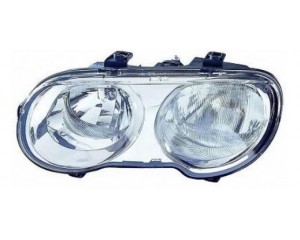 Phare avant gauche H7+H1 (fond chrome) Rover 25 1999-2004