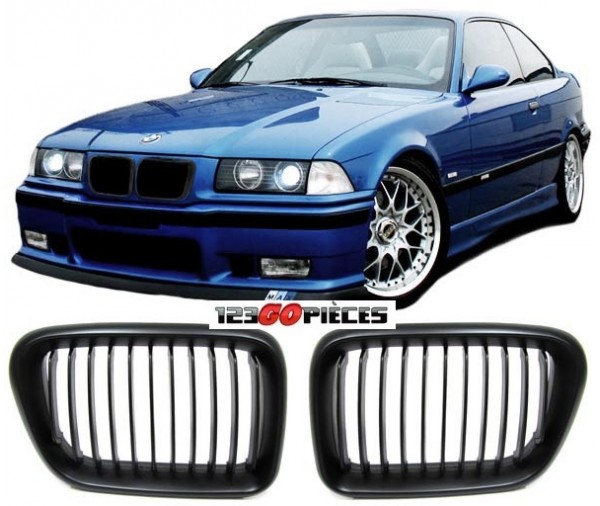 Grilles de calandre design M3 noir mat BMW serie 3 E36 1996-1999 49,90 €  Pièces Design 123GOPIECES Livraison Offerte pour 2 produits achetés !