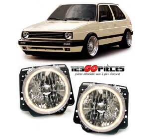 Paire de phares, cristal chrome Volkswagen GOLF 2 1983-1991 - GO2211380