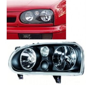 Paire de phares look Golf 4 FOND NOIR Volkswagen GOLF 3 1991-1997 - GO2212681