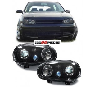 Paire de phares avants fond noir, look R32 Volkswagen GOLF 4 1997-2003 - GO2213480