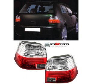 Paire de feux arrières rouge-blanc cristal Volkswagen GOLF 4 1997-2003 - GO2213795