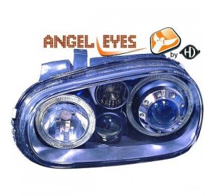 Paire de phares design, noir, look R32 pour Volkswagen GOLF IV 1997-2003 - GO2213985