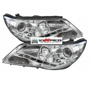 Paire de phares LED diurnes cristal/chrome pour Volkswagen TIGUAN 2007-2011 - GO2255585
