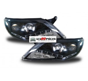 Paire de phares LED diurnes cristal/noir pour Volkswagen TIGUAN 2007-2011 - GO2255685