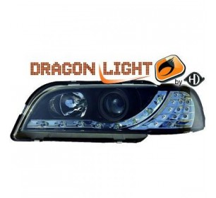 Paire de phares à LED diurnes, noir pour Volvo S40/V40 1996-2000 - GO7613485