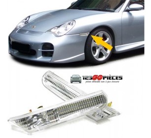 feux clignotants d'ailes blancs cristal Porsche 996 + Boxster 986  - GO12252