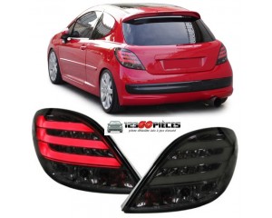 feux arrières LED design noir cristal Peugeot 207 2006-2012