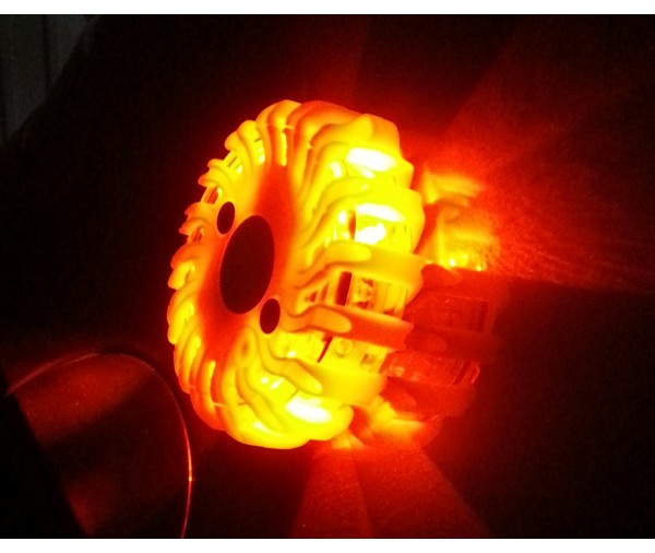 Gyrophare LED Orange, 2pcs Balise de Signalisation Lumineuse LED