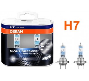 Pack 2 Ampoules H7 Osram Night Breaker Unlimited 55w 12v - GO28717-H7-OSCRAM