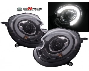 Paire de phares LED design noir H7 BMW MINI R55 R56 R57 2006-2010