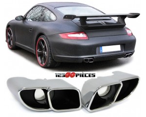 sortie echappement porsche 997 s look 997 Turbo