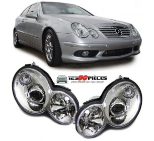Phares avants H7+H7 look Xenon Mercedes Classe C C203 Coupe Sport 2004-2007 - GO15950