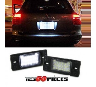 Feux LED éclairage plaque immatriculation Porsche Cayenne + VW Tourareg 2002-2010 - GO22089