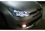Paire de phares ANGEL EYES + LED, chrome pour Citroen C4 11/2004-6/2009 - GO4072380
