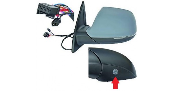 Rétroviseur Gauche Chauffant Pour Audi A3 A4 A5 – Asphérique, Compatible 8K0 857 535A/536A, Avec Plaque Support