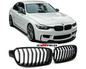 Grilles de calandre Noire Brillant Design Pack M BMW serie 3 F30 + F31 depuis 2011->>