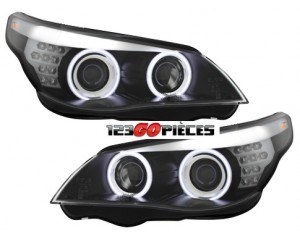 Paire de phares XENON  D2S+H7 Look F10 Bmw série 5 E60/61 2003-2004