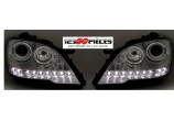Paire de phares + LED diurnes intégrés (chrome) Mercedes Classe ML W164 2008-2011 - GO1691485