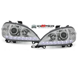 Paire de phares + feux LED intégrés Mercedes ML W163 2002-2005 - GO22309