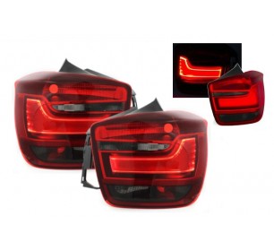 Feux arrières LED design black line rouge noir BMW serie 1 F20 2011-2015 - GO1281996
