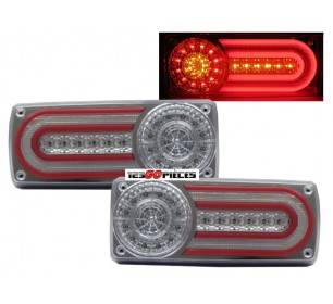 paire de feux arrières LED cristal blanc Mercedes classe G W463  - GO1695296