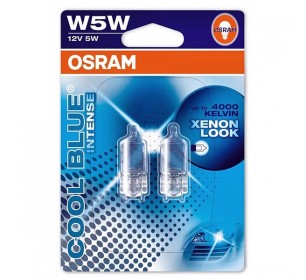 Pack de 2 Veilleuses Osram Cool Blue Intense Blanc Culot W5W - 4000K - GO28782-W5W-OSCRAM