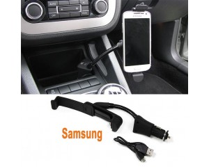 Support chargeur voiture Samsung allume cigare + USB