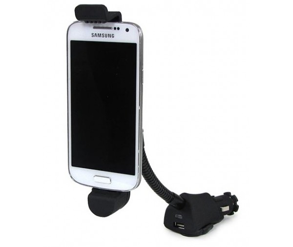 Support telephone voiture Samsung Galaxy Xcover Pro - Avec chargeur allume- cigare et connecteur magnétique