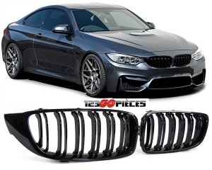 grilles de calandre noires design M4 Bmw série 4 coupé F32 depuis 2013->>