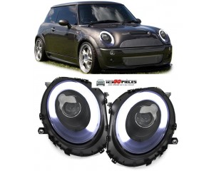 Paire de phares LED design facelift H9 BMW MINI R55 R56 R57 2006-2010