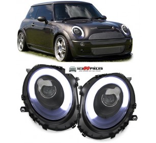 Paire de phares LED design facelift H9 BMW MINI R55 R56 R57 2006-2010 - GO1206585